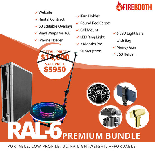 RevoSpin RAL-6 360 (35") Photo Booth Premium Bundle