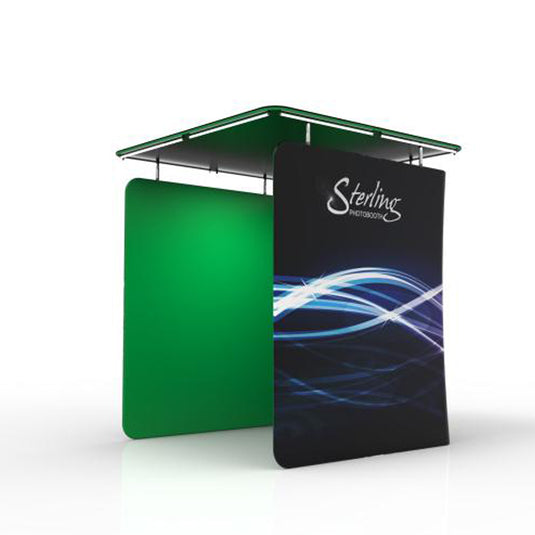 Green Screen Photo Booth Enclosure with LED Roof Top