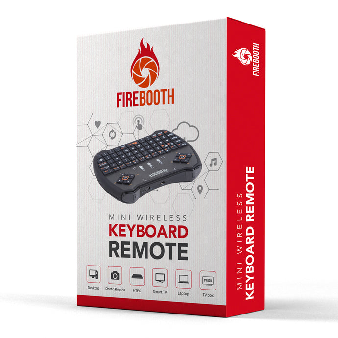 (Upgraded Backlit Version) FireBooth Mini Wireless Keyboard Remote with Touchpad Mouse for Photo Booths
