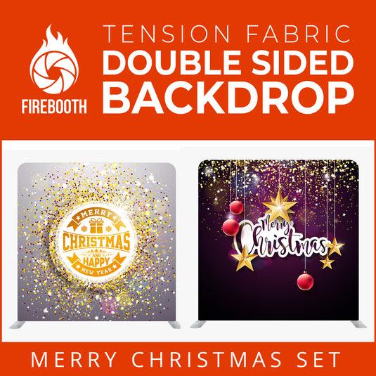 Christmas Set-13 Double Sided Square Tension Fabric Photo Booth Backdrop