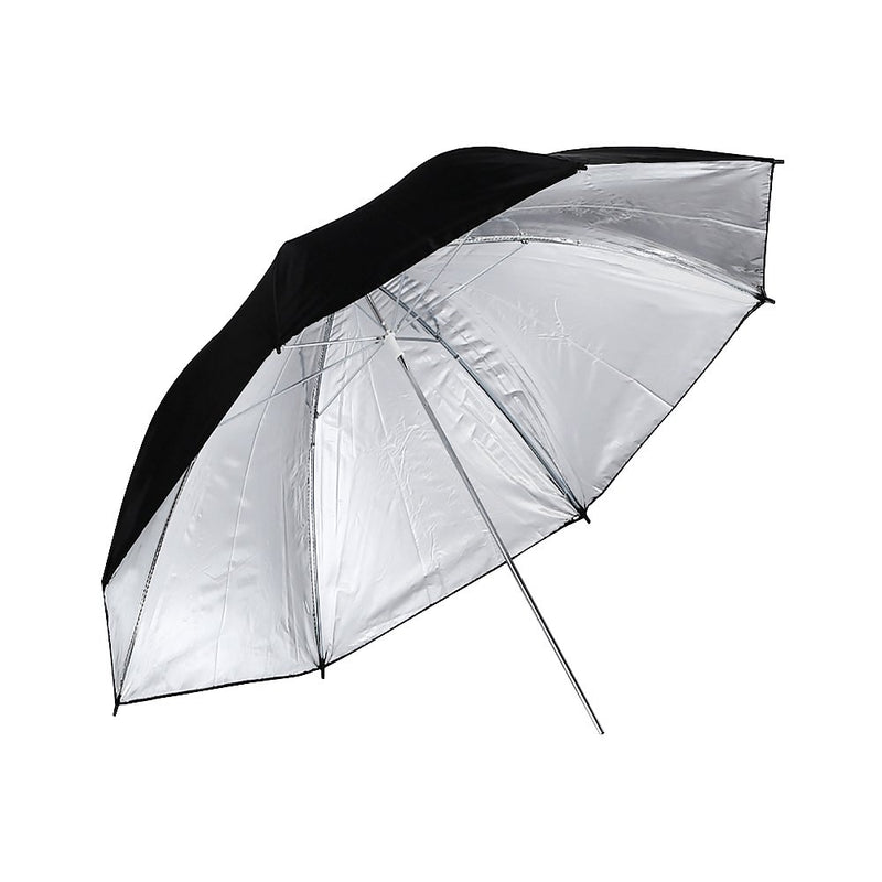 Load image into Gallery viewer, FireBooth - Professional Black Silver Reflective 33&quot; Umbrella for Photography, Studio Light Flash, and Portable Photo Booths
