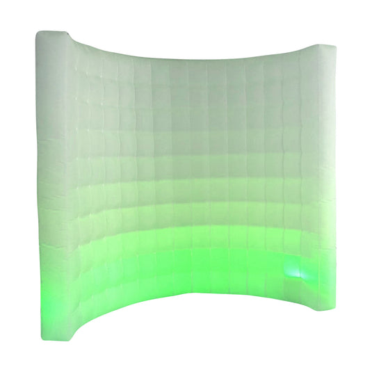 White LED Inflatable Photo Booth Curved Wall