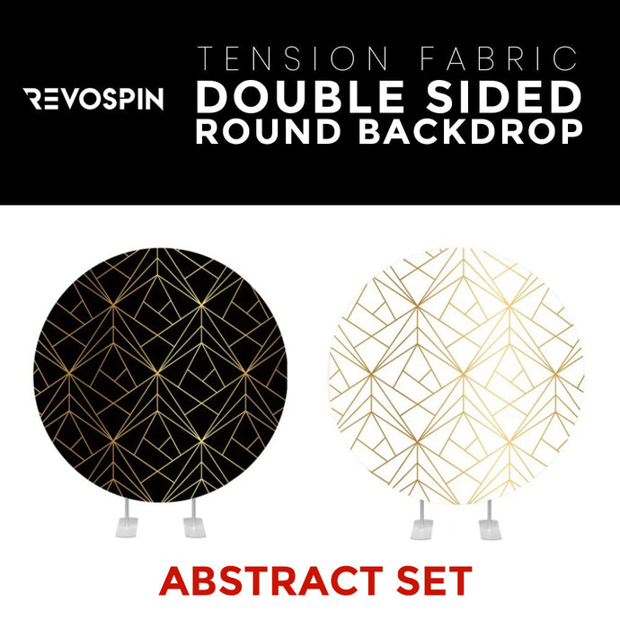 Abstract Set-1 Double Sided Round Tension Fabric Photo Booth Backdrop