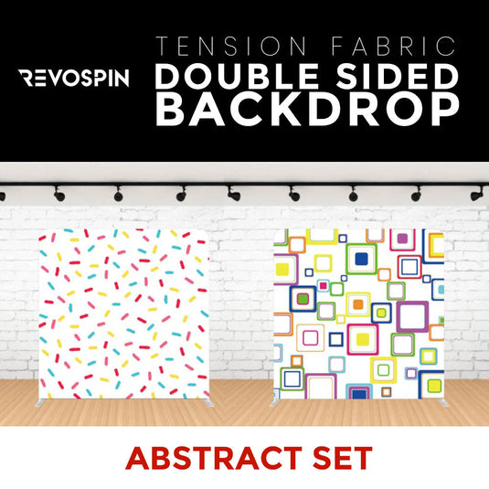 Abstract Set-6 Double Sided Tension Fabric Photo Booth Backdrop