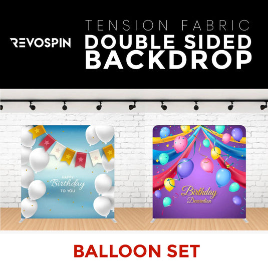 Balloon Set-2 Double Sided Tension Fabric Photo Booth Backdrop