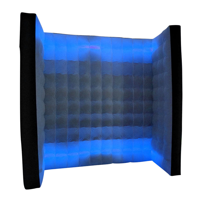 Load image into Gallery viewer, Black LED Inflatable Photo Booth Square Wall
