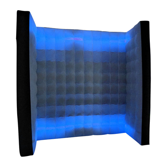 Black LED Inflatable Photo Booth Square Wall