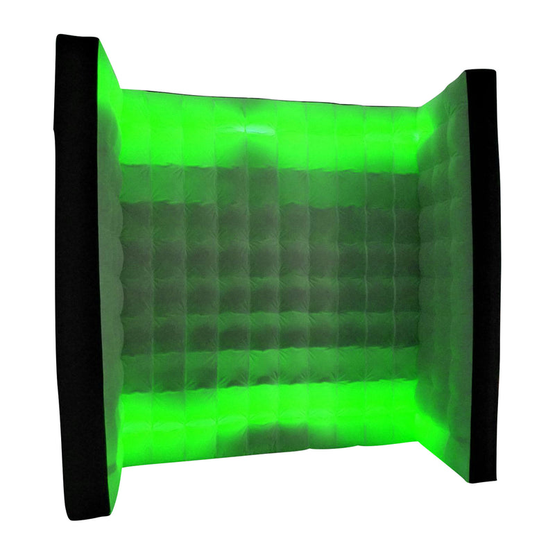 Load image into Gallery viewer, Black LED Inflatable Photo Booth Square Wall
