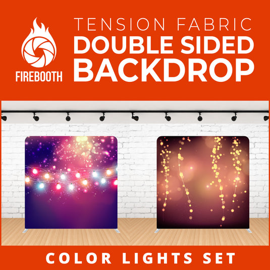 Color Lights Set-10 Double Sided Tension Fabric Photo Booth Backdrop
