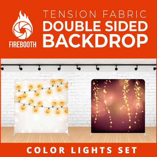 Color Lights Set-11 Double Sided Tension Fabric Photo Booth Backdrop