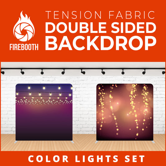 Color Lights Set-13 Double Sided Tension Fabric Photo Booth Backdrop