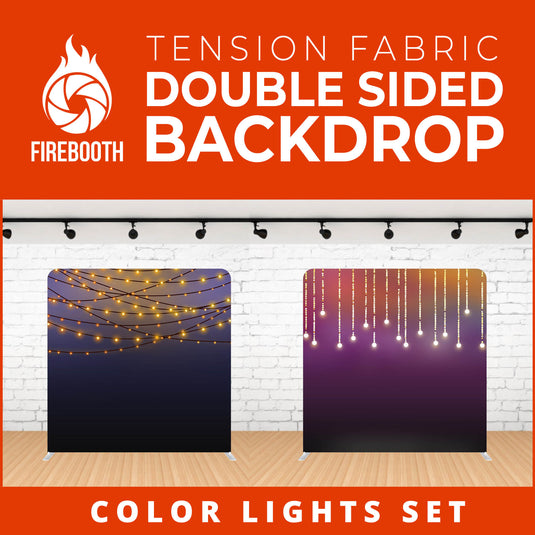 Color Lights Set-14 Double Sided Tension Fabric Photo Booth Backdrop