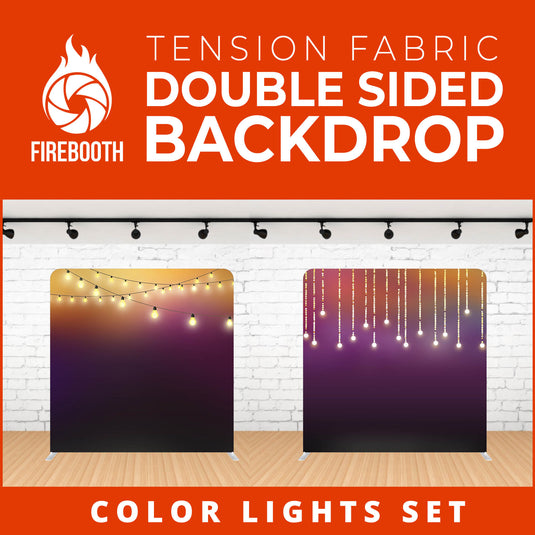 Color Lights Set-15 Double Sided Tension Fabric Photo Booth Backdrop