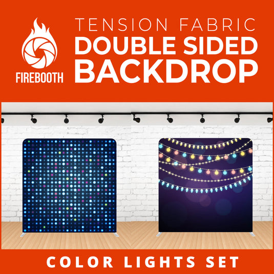 Colorful Set Double Sided Tension Fabric Photo Booth Backdrop