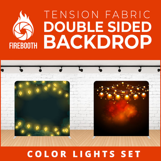 Color Lights Set-7 Double Sided Tension Fabric Photo Booth Backdrop