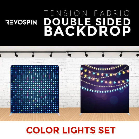 Color Lights Set-18 Double Sided Tension Fabric Photo Booth Backdrop
