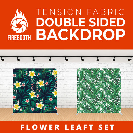 Flower Leaft Set-1 Double Sided Tension Fabric Photo Booth Backdrop
