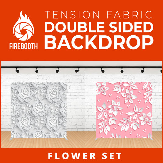 Flower Set-5 Double Sided Tension Fabric Photo Booth Backdrop