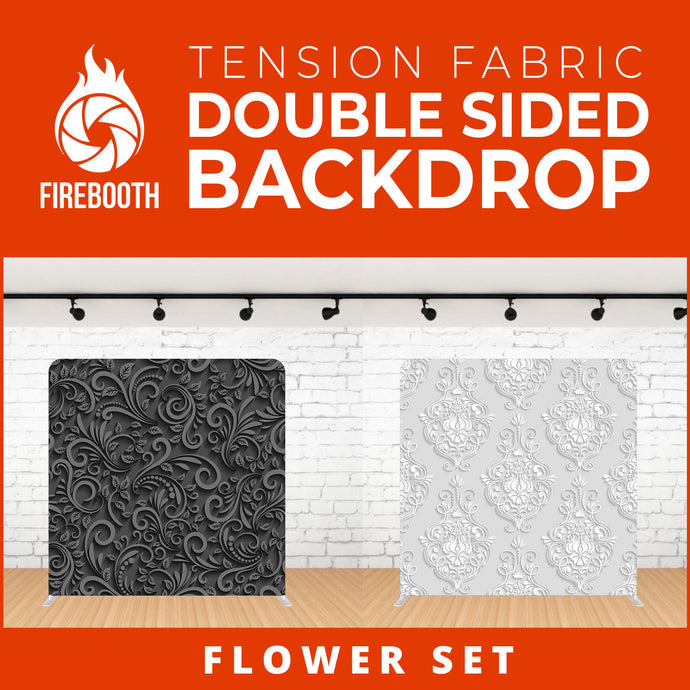 Flower Set-8 Double Sided Tension Fabric Photo Booth Backdrop