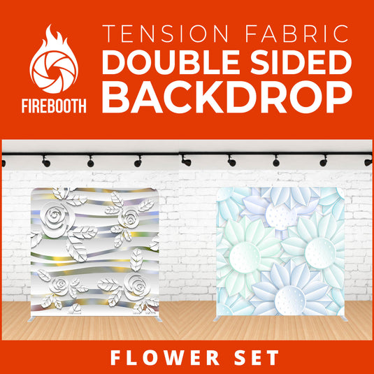 Flower Set-10 Double Sided Tension Fabric Photo Booth Backdrop