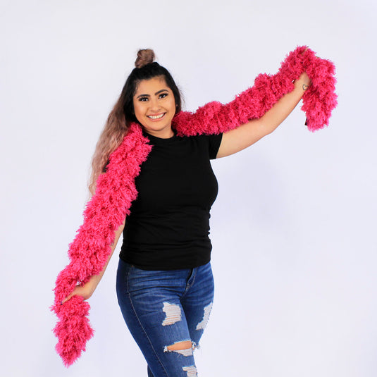 FireBooth™ No Mess Super Sized Featherless Boa - Hot Pink