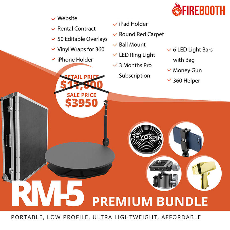 Load image into Gallery viewer, REVOSPIN RM-5 360 (35&quot;) PHOTO BOOTH PREMIUM BUNDLE
