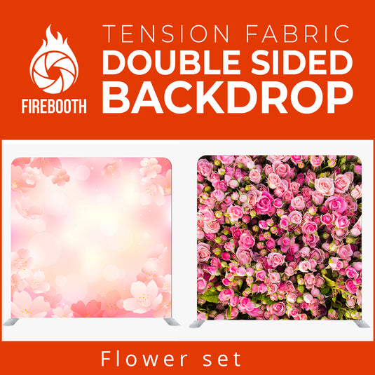 Flower Set6 Double Sided Tension Fabric Photo Booth Backdrop