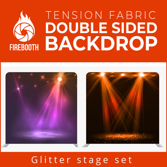 Glitter Stage Set2 Double Sided Tension Fabric Photo Booth Backdrop