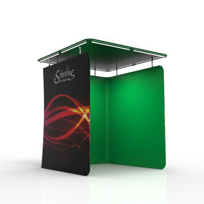 Load image into Gallery viewer, Green Screen Photo Booth Enclosure with LED Roof Top
