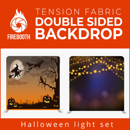 Halloween Light Set Double Sided Tension Fabric Photo Booth Backdrop