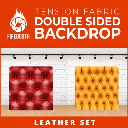 Leather Set-3 Double Sided Tension Fabric Photo Booth Backdrop