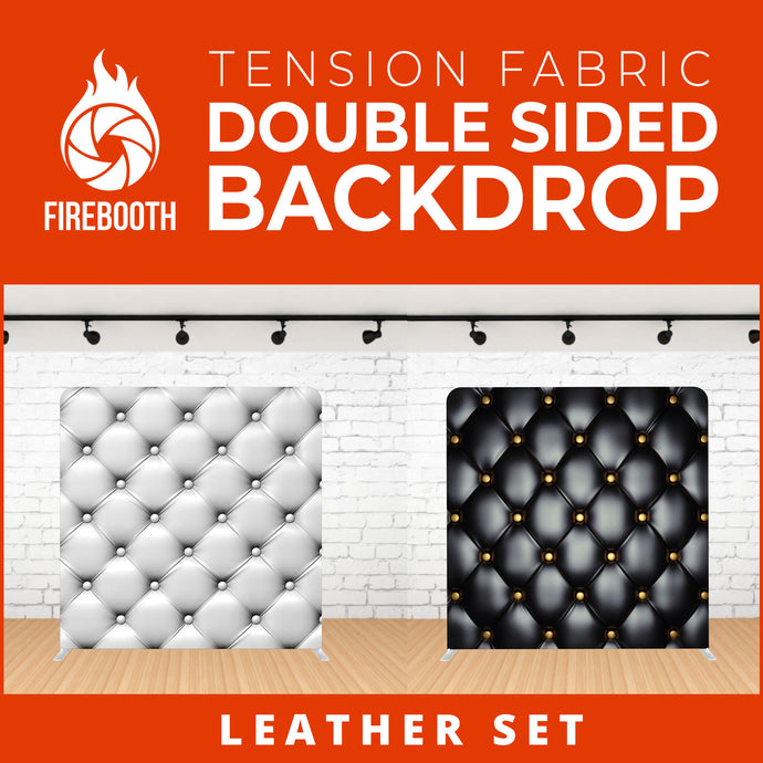 Leather Set Double Sided Tension Fabric Photo Booth Backdrop
