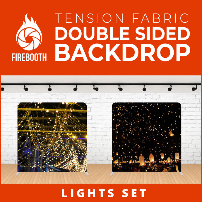 Lights Set-8 Double Sided Tension Fabric Photo Booth Backdrop