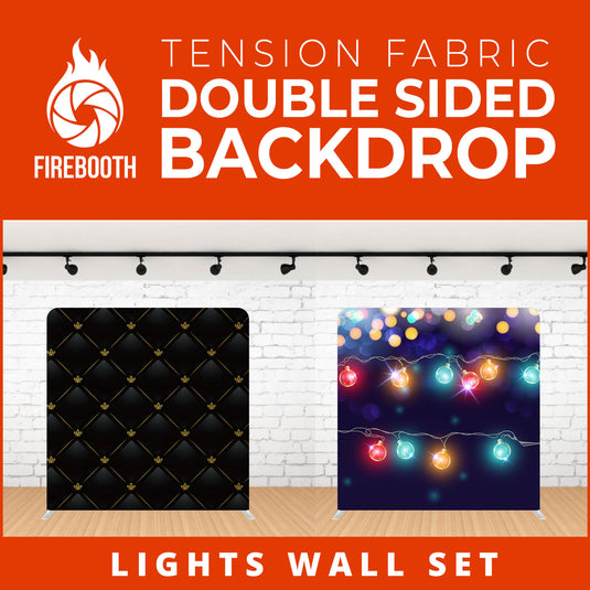Lights Wall Set Double Sided Tension Fabric Photo Booth Backdrop