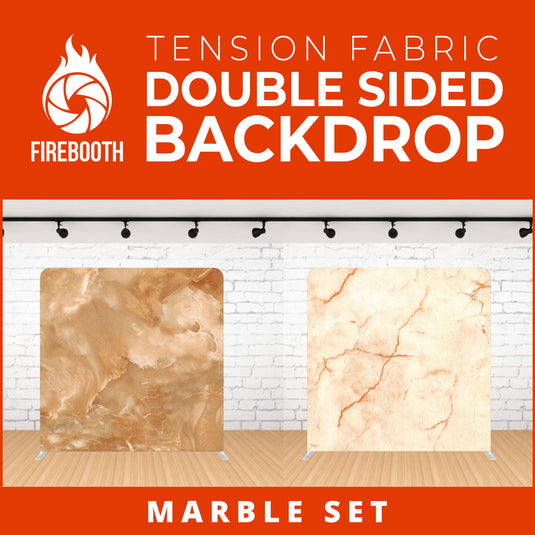 Marble Set-11 Double Sided Tension Fabric Photo Booth Backdrop