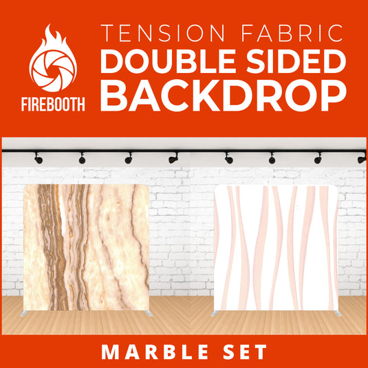 Marble Set-14 Double Sided Tension Fabric Photo Booth Backdrop