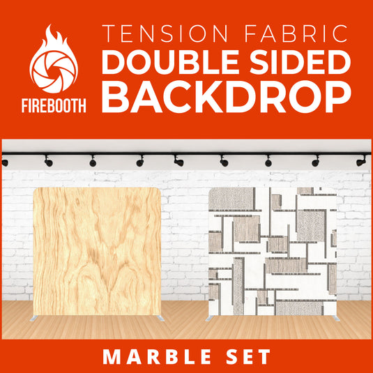 Marble Set-9 Double Sided Tension Fabric Photo Booth Backdrop