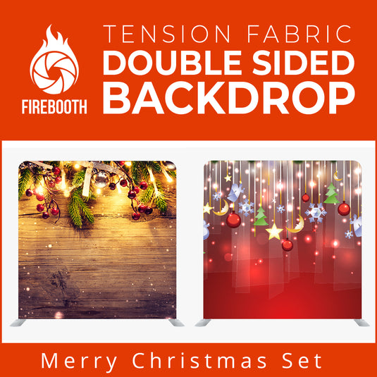 Christmas Set13 Double Sided Tension Fabric Photo Booth Backdrop