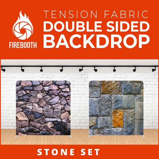 Stone Set-1 Double Sided Tension Fabric Photo Booth Backdrop