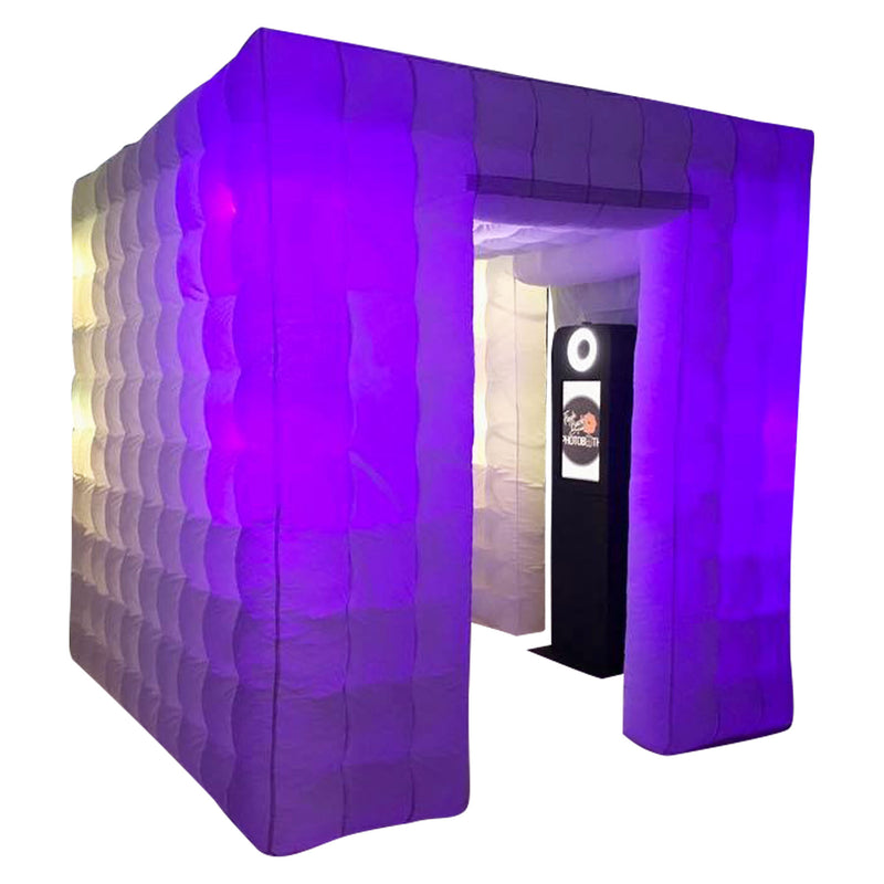 Load image into Gallery viewer, White LED Inflatable Photo Booth Cube Enclosure
