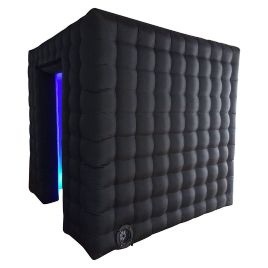 Black LED Inflatable Photo Booth Cube Enclosure