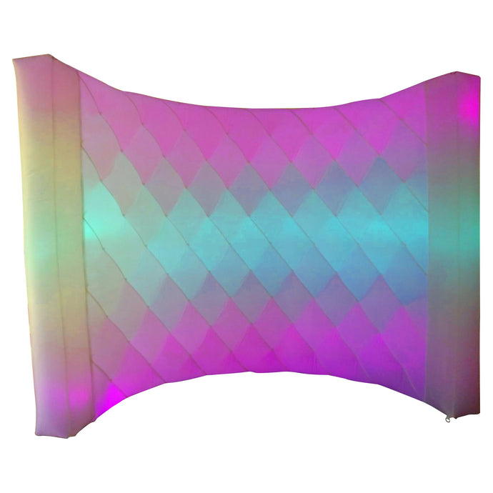 White LED Inflatable Photo Booth Diamond Wall
