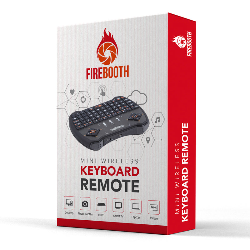 Load image into Gallery viewer, (Upgraded Backlit Version) FireBooth Mini Wireless Keyboard Remote with Touchpad Mouse for Photo Booths
