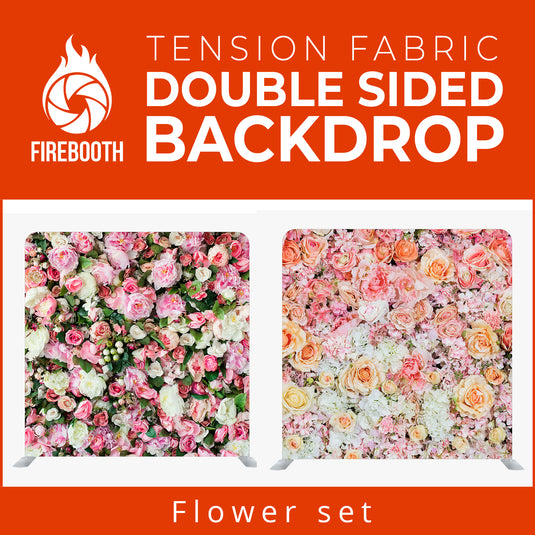 Flower Set4 Double Sided Tension Fabric Photo Booth Backdrop