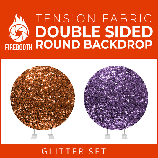 Glitter Set-13 Double Sided Round Tension Fabric Photo Booth Backdrop