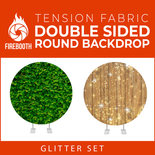 Glitter Set-25 Double Sided Round Tension Fabric Photo Booth Backdrop