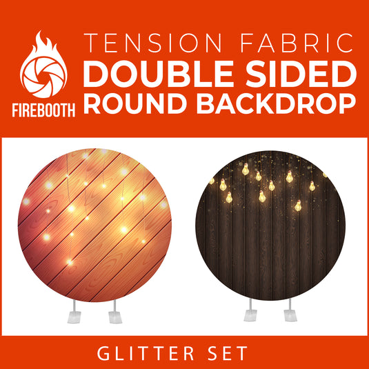 Glitter Set-35 Double Sided Round Tension Fabric Photo Booth Backdrop