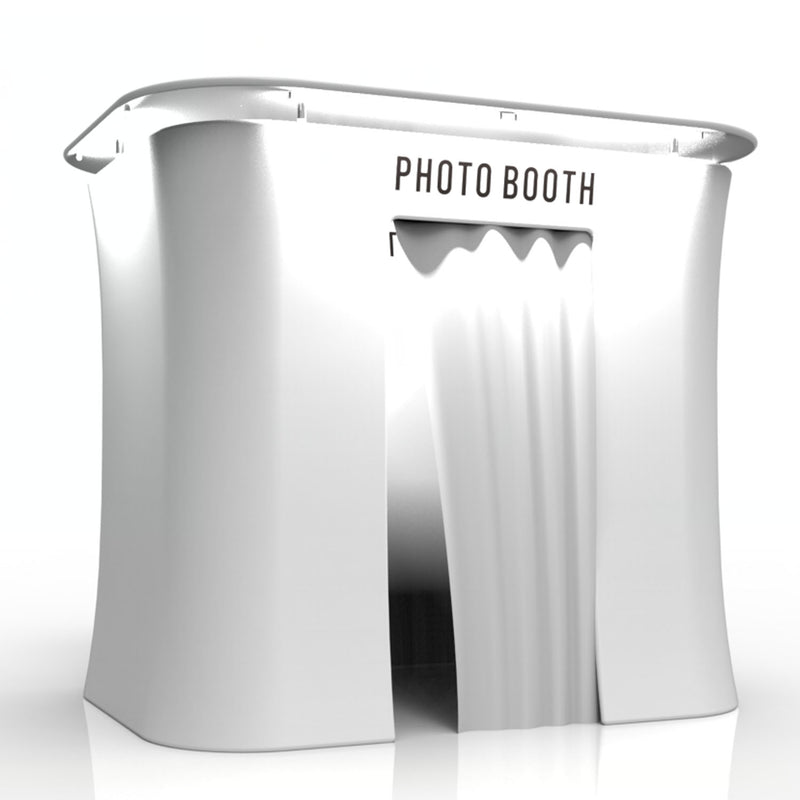 Load image into Gallery viewer, White Tension Fabric Photo Booth Enclosure with LED Roof Top
